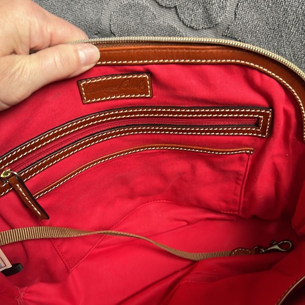 Dooney & Bourke Plaid Coated Cotton Zip Zip Satchel with Shoulder Strap - Picture 12 of 16